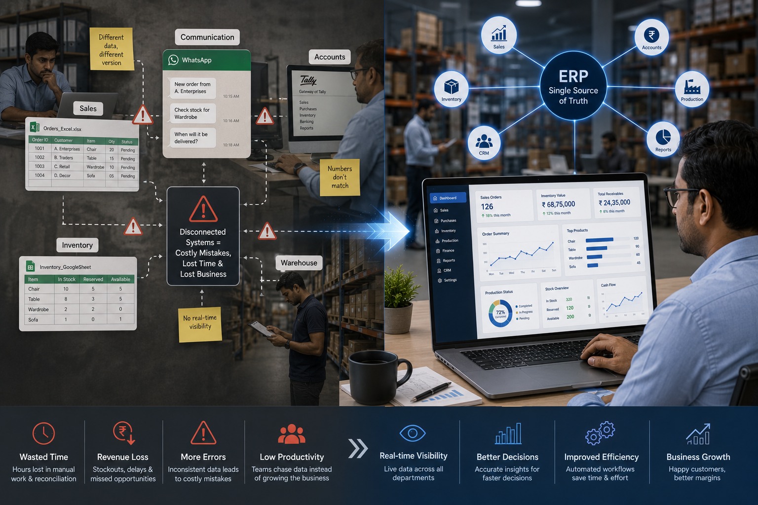 The Hidden Cost of Disconnected Systems (And How ERP Fixes It) featured image