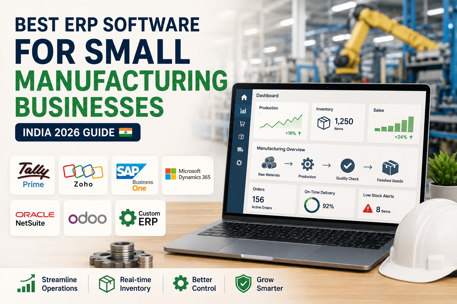 Best ERP Software for Small Manufacturing Businesses in India (2026 Guide) featured image