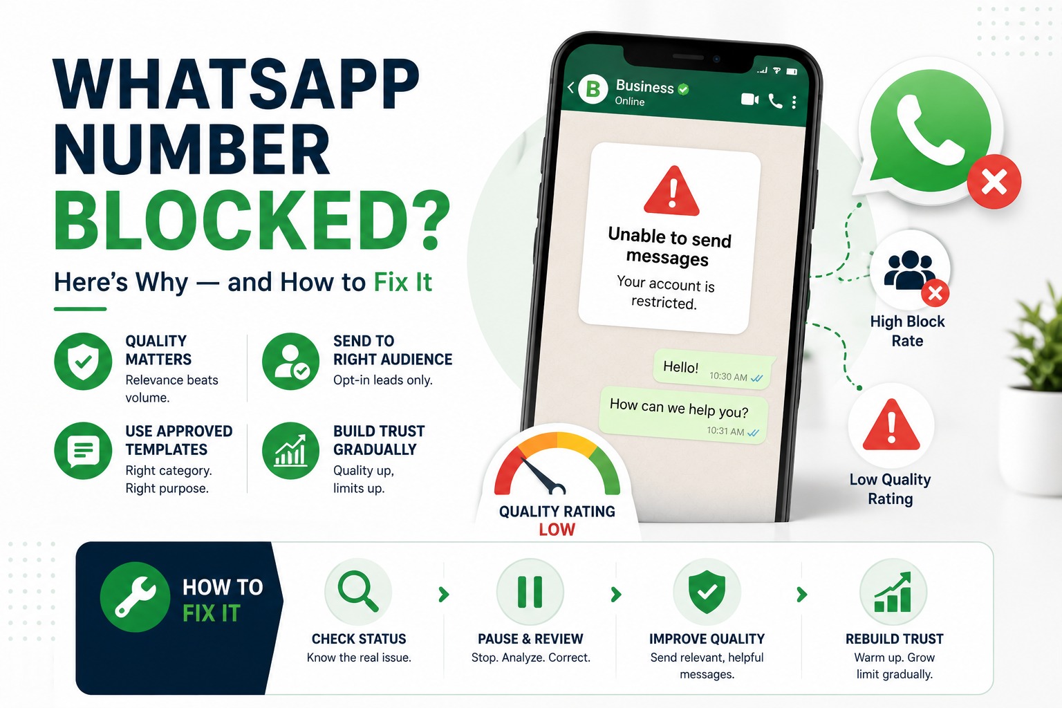 WhatsApp Number Blocked After Sending Messages?